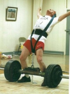 Dale was most proud of his 605 pound Neck Lift at age 55 in teh 85 kilogram class.