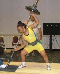 Amorkor in action with the Steinborn Lift at the 2006 USAWA National Championships, in which she won Overall Best Female Lifter. 