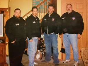 Left to Right:  Brian Kerby, Brett Kerby, John O'Brien, and Thom Van Vleck.  The core members of the JWC Evangelism Team