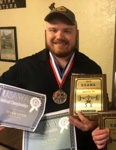 Christopher Lestan and his many accomplishments at the 2019 USAWA National Championships.  
