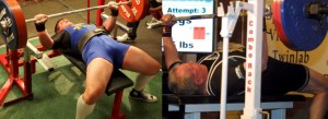 Turning perfect bench presses into red lights. Different views of the same hamstring violation.