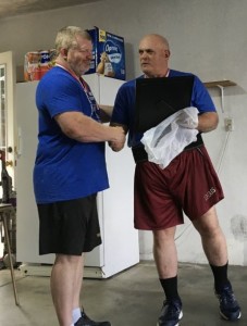 Here i am recieving the Ciavattone Courage Award at the 2022 nationals in Lebanon, PA from Big Frank