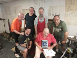 Club of the year: Clark's Gym.  Pictured: Joe Caron, Abe Smith, Dave DeForest, Randy Smith, Bill Clark, and Tony Lupo.  Not pictured: a host of lifters