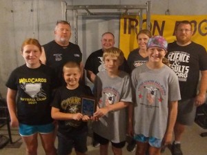 KCSTRONGMAN is Runner-Up.  Pictured: Lilly Todd, Eric Todd, Everett Todd, John strangeway, Leroy Todd, Stacy Todd, and Chris Todd.  Not Pictured: Lance Foster